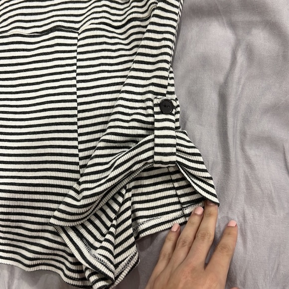 LA Hearts Striped spaghetti strap romper - Picture 4 of 4